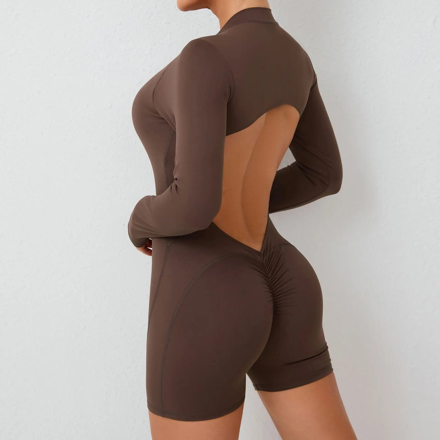 Long-Sleeve Yoga Jumpsuit