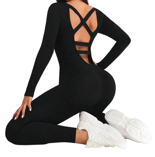 Women’s Long Sleeve Yoga & Workout Jumpsuit