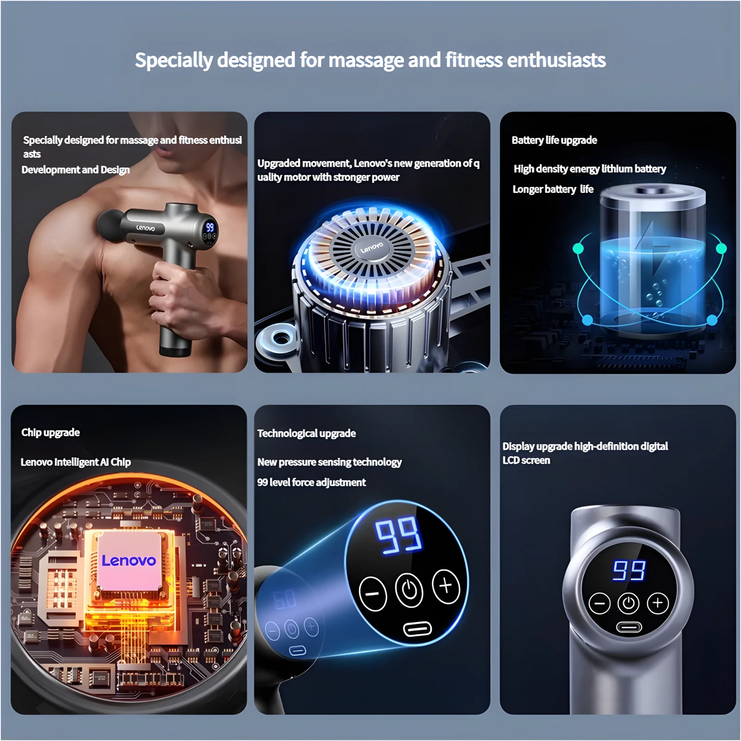 Lenovo Deep Tissue Massage Gun